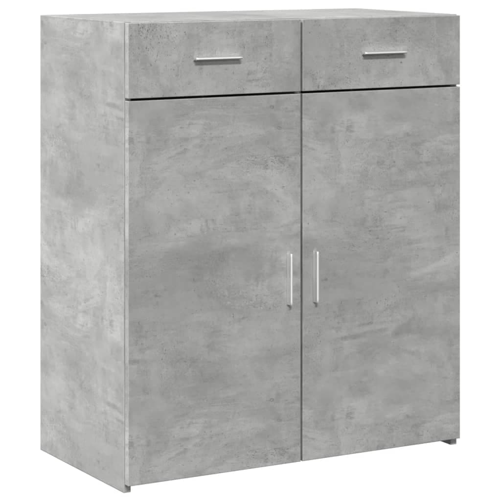 vidaXL Aparador 80x42,5x93 cm Derivados de Madeira Cinzento Cimento - 807748610