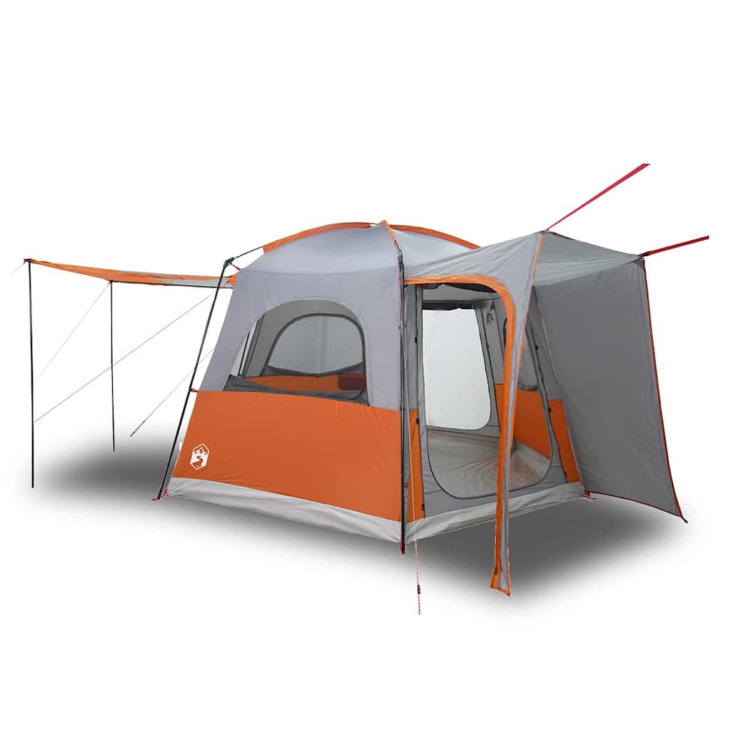 vidaXL Tenda de campismo p/ 4 pessoas impermeável cinzento/laranja
