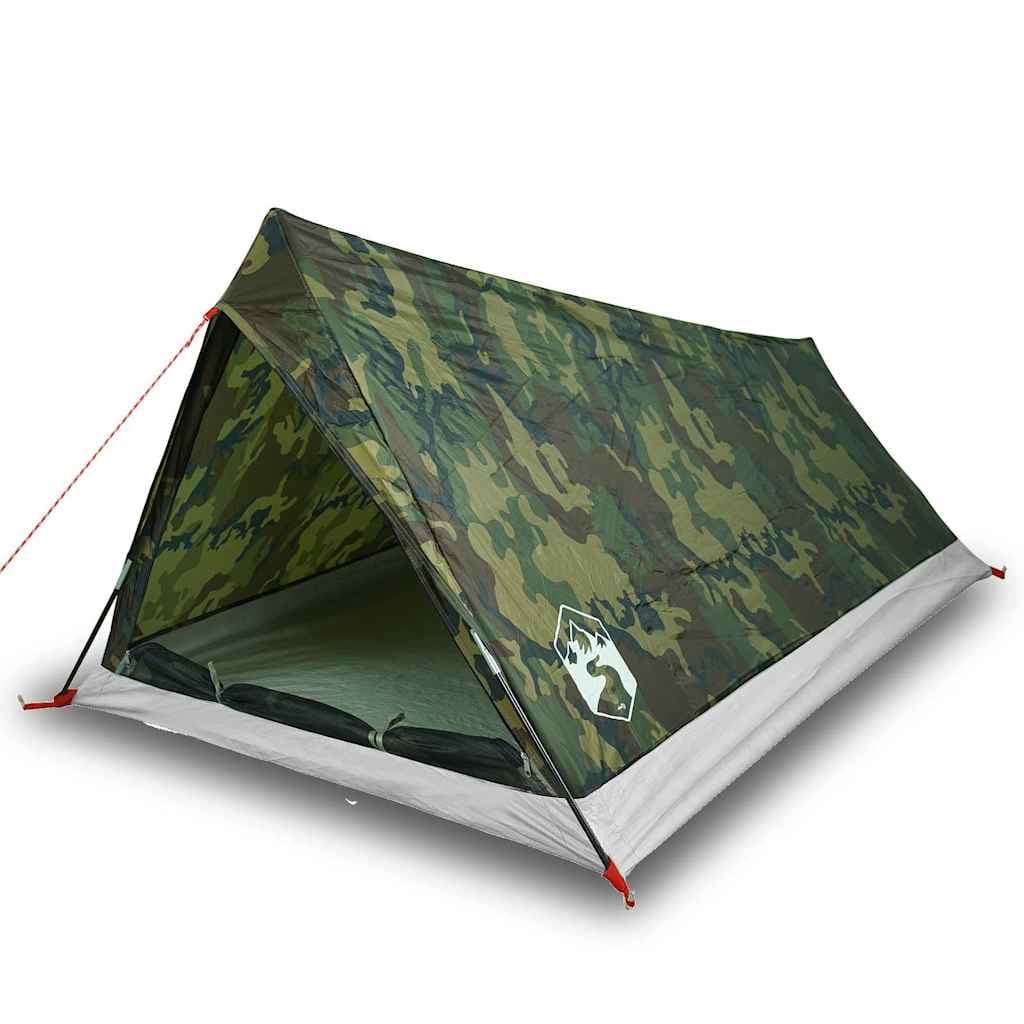 vidaXL Tenda para campismo para 2 pessoas impermeável camuflagem