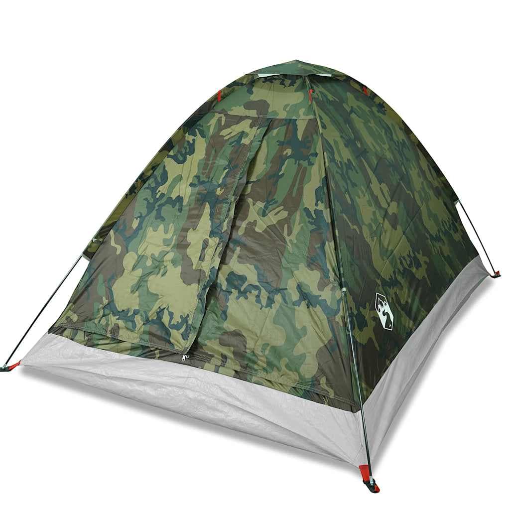 vidaXL Tenda de campismo cúpula p/ 2 pessoas impermeável camuflagem