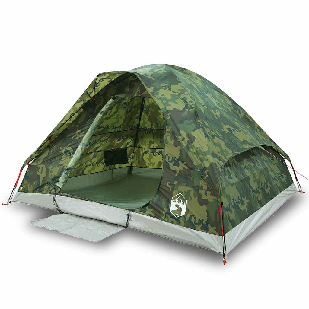 vidaXL Tenda de campismo cúpula p/ 2 pessoas impermeável camuflagem