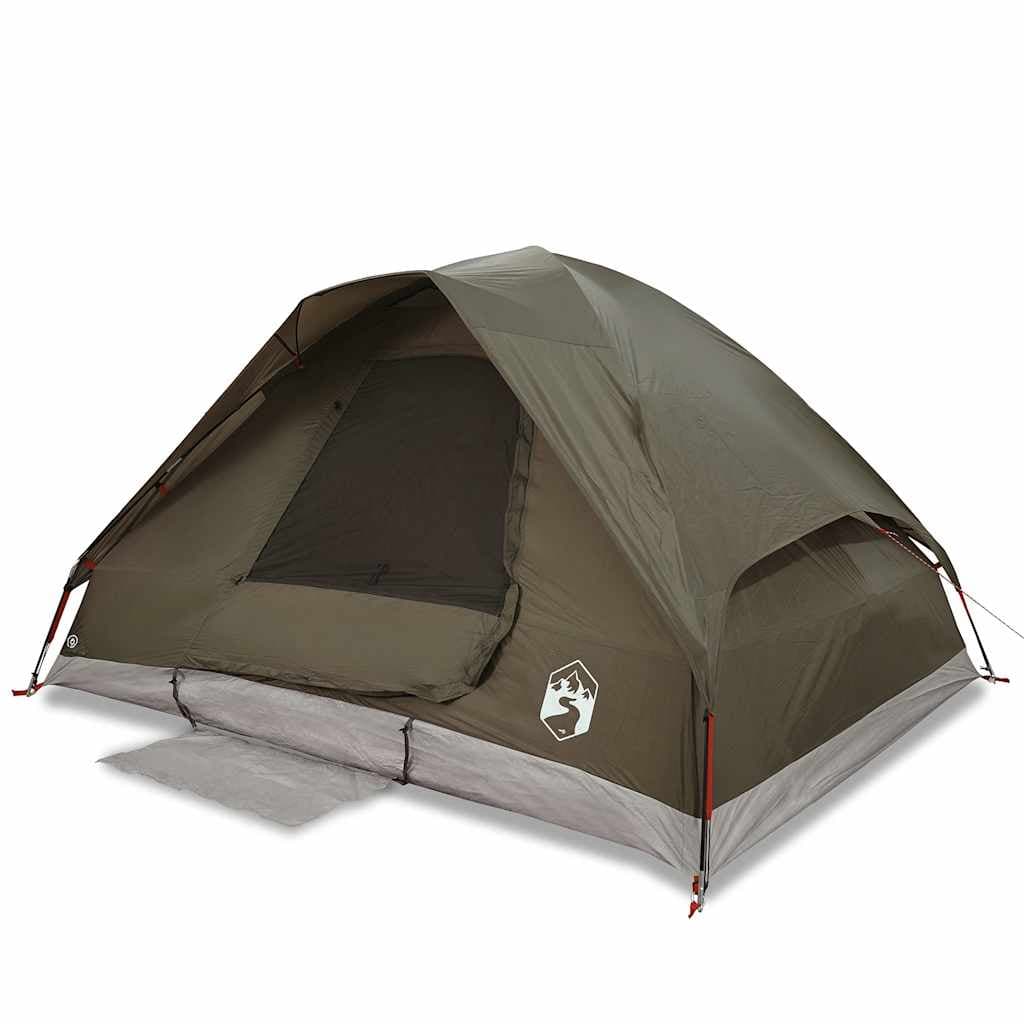 vidaXL Tenda familiar em cúpula para 6 pessoas impermeável castanho