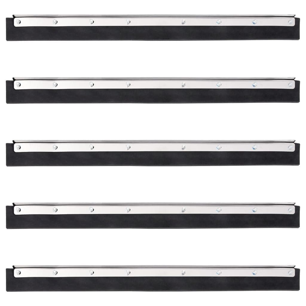 vidaXL Cabeças de rodo de chão 5 pcs 55x2x5 cm aço e borracha