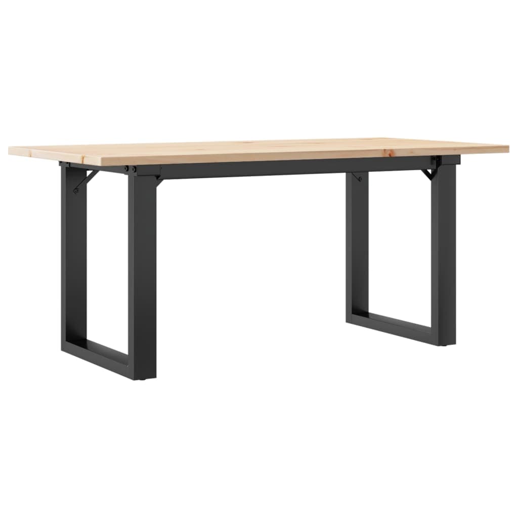 vidaXL Mesa de centro estrutura em O 100x50x45cm pinho e aço