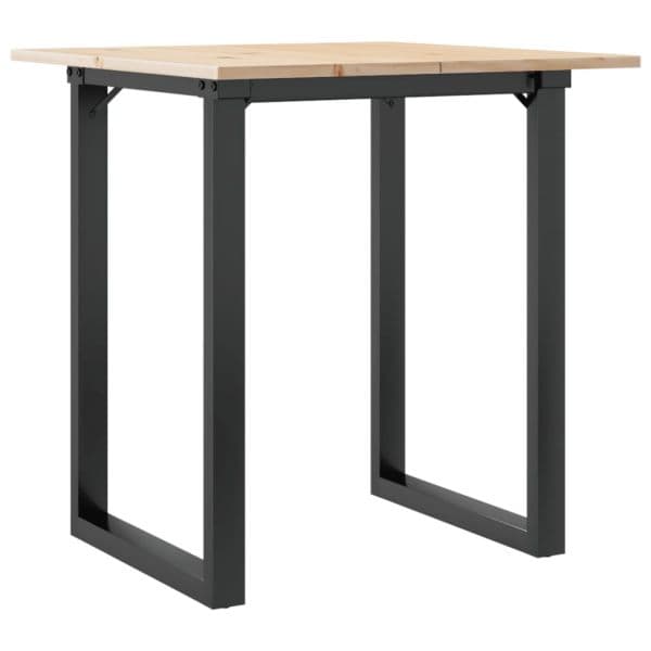 vidaXL Mesa de Jantar Estrutura em o 60x60x75 cm Pinho e Aço - 3474611886