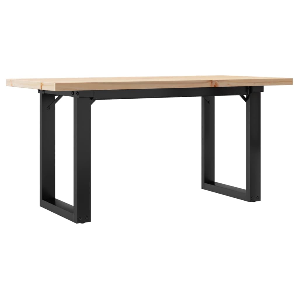 vidaXL Mesa de centro estrutura em O 100x50x45,5cm pinho/aço