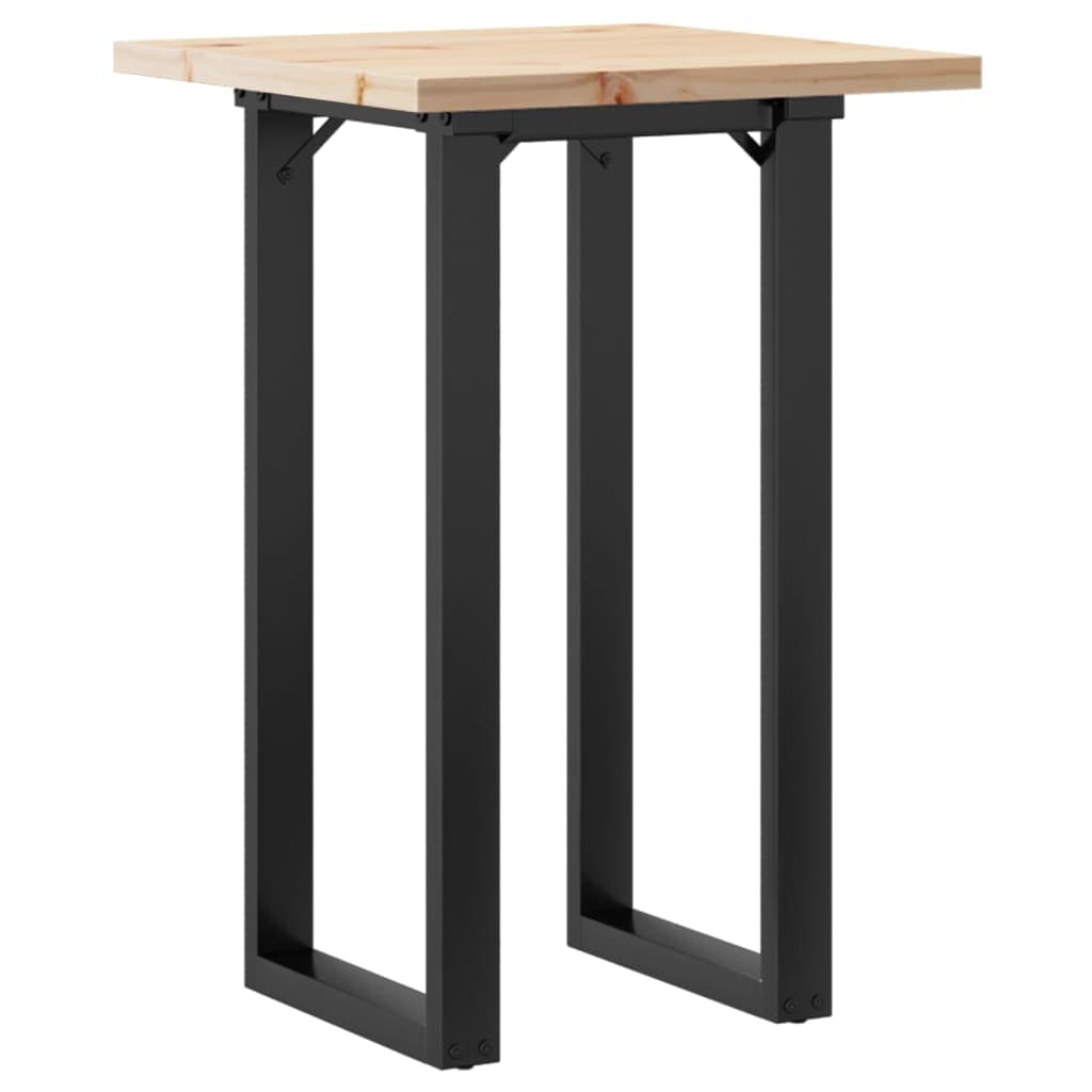 vidaXL Mesa de Jantar Estrutura em o 50x50x75,5 cm Pinho/aço - 3671983378