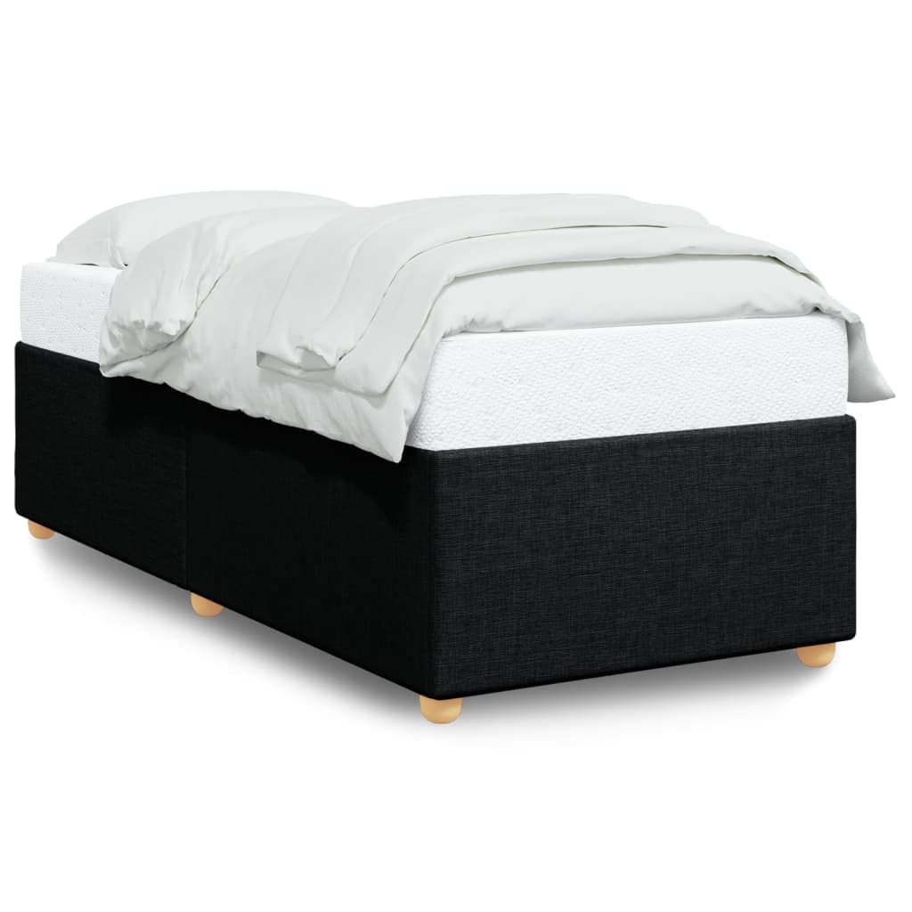 vidaXL Estrutura de cama sem colchão 80x200 cm tecido preto