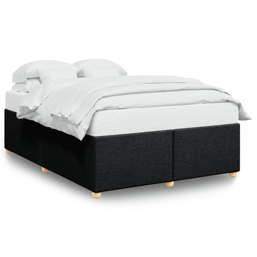 vidaXL Estrutura de Cama sem Colchão 160x200 cm Tecido Preto - 2968833033