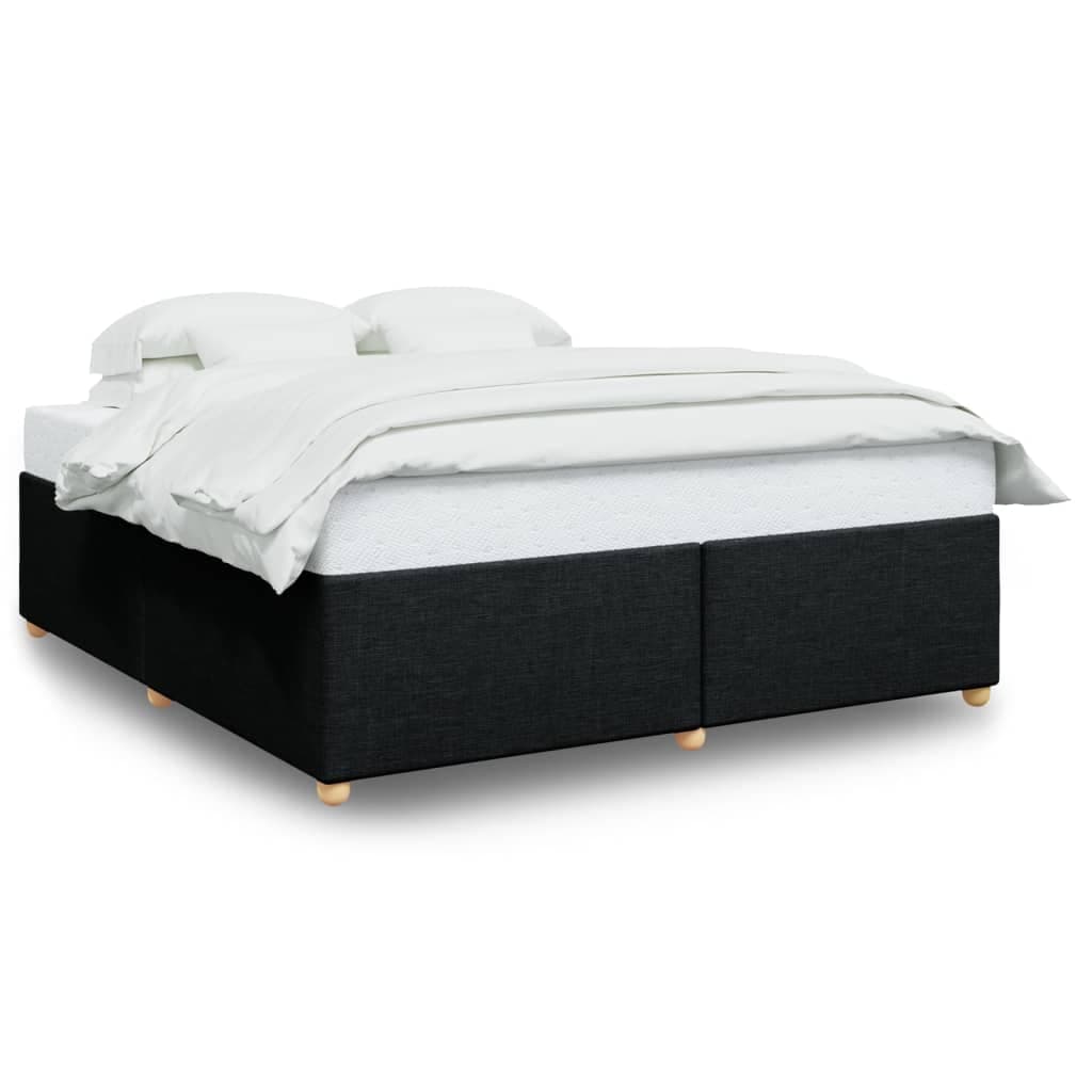 vidaXL Estrutura de Cama sem Colchão 200x200 cm Tecido Preto - 2690232675