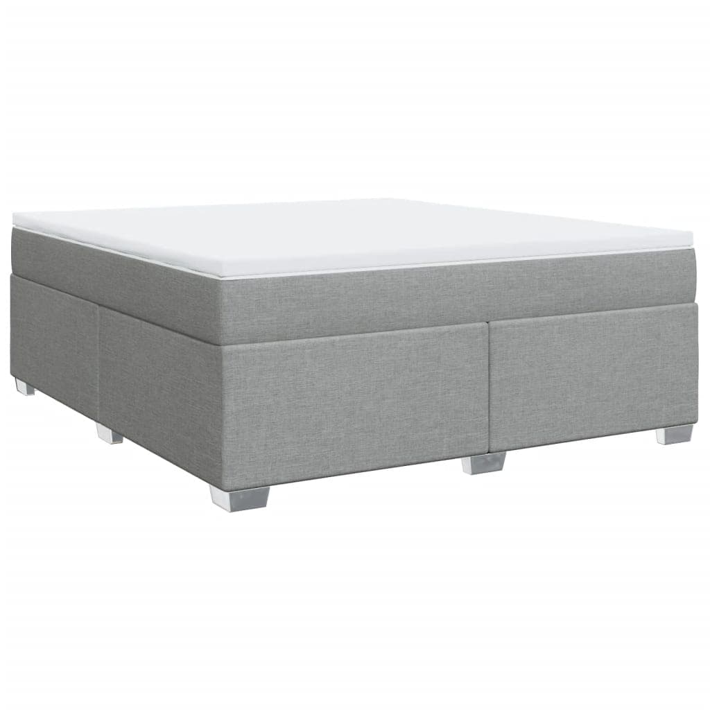 vidaXL Cama com molas/colchão 180x200 cm tecido cinzento-claro