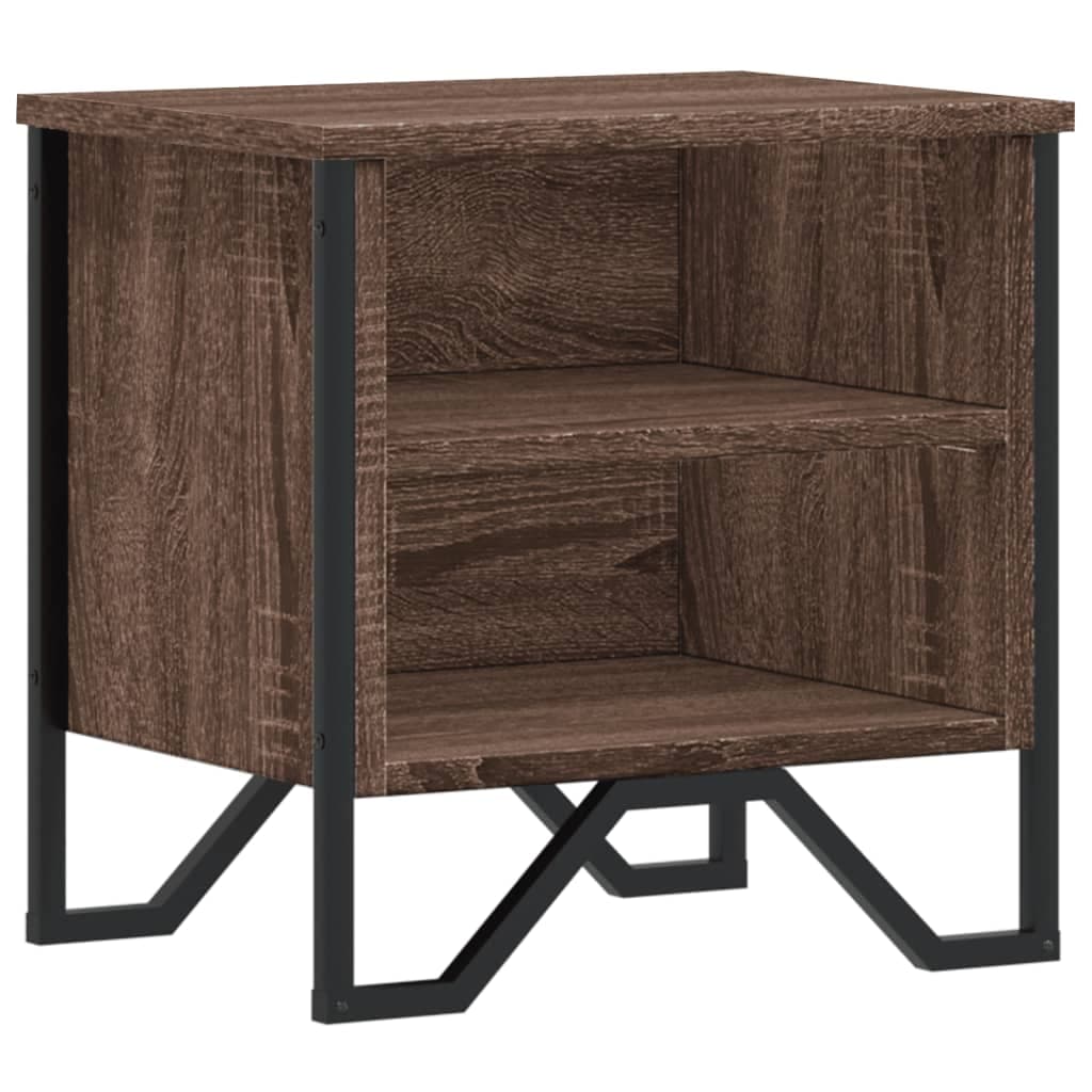 vidaXL Mesa de Cabeceira 40x30x40 cm Contraplacado Carvalho Castanho - 1767442383
