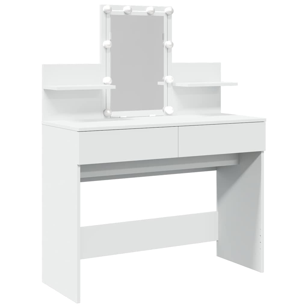 vidaXL Toucador com LEDs 100x40x130 cm branco