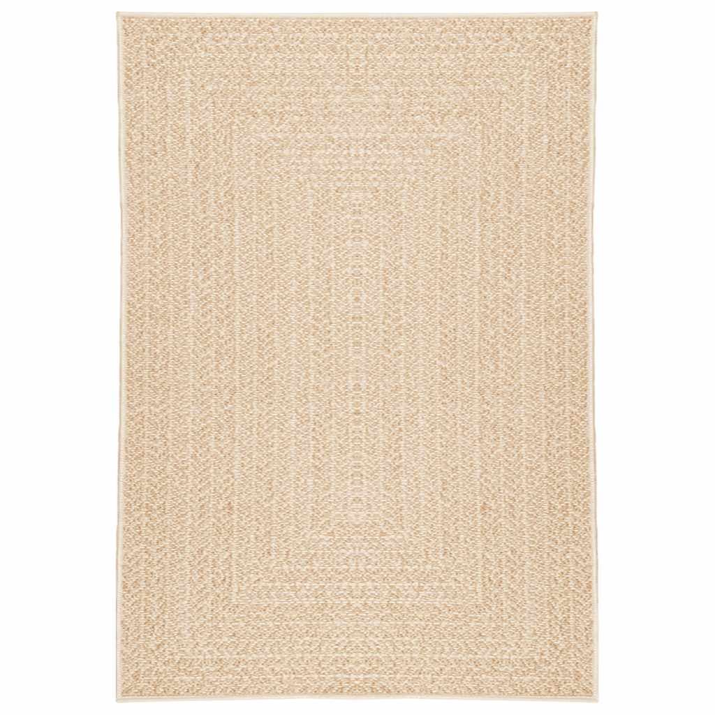 Tapete vidaXL Zizur Bege 120x170 cm Aspeto de Juta Interior e Exterior - 2135507117