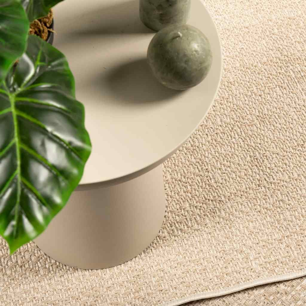 Tapete vidaXL Zizur Bege 160x230 cm Aspeto de Juta Interior e Exterior - 2437357953