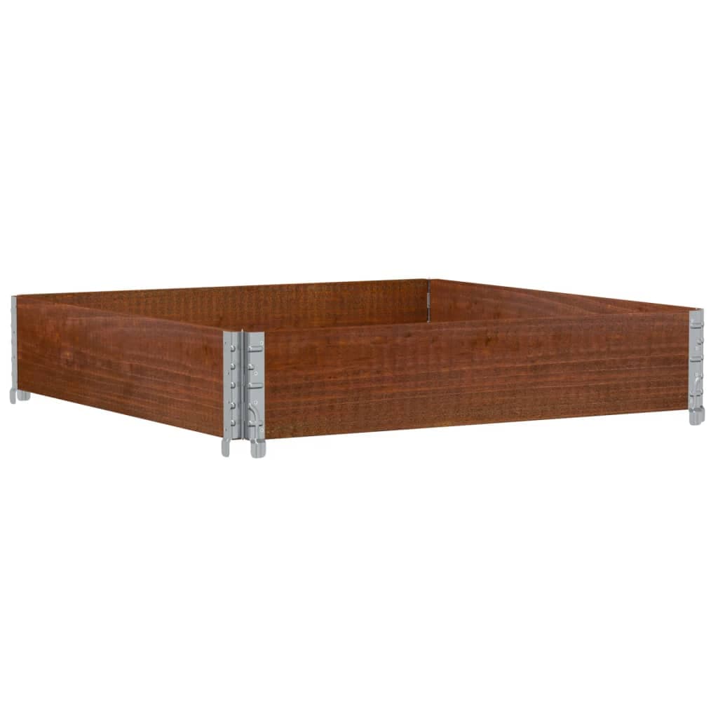 vidaXL Vaso/floreira para jardim 100x100 cm pinho maciço castanho