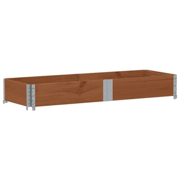 vidaXL Vaso/floreira para Jardim 150x50 cm Pinho Maciço Castanho - 3389761595