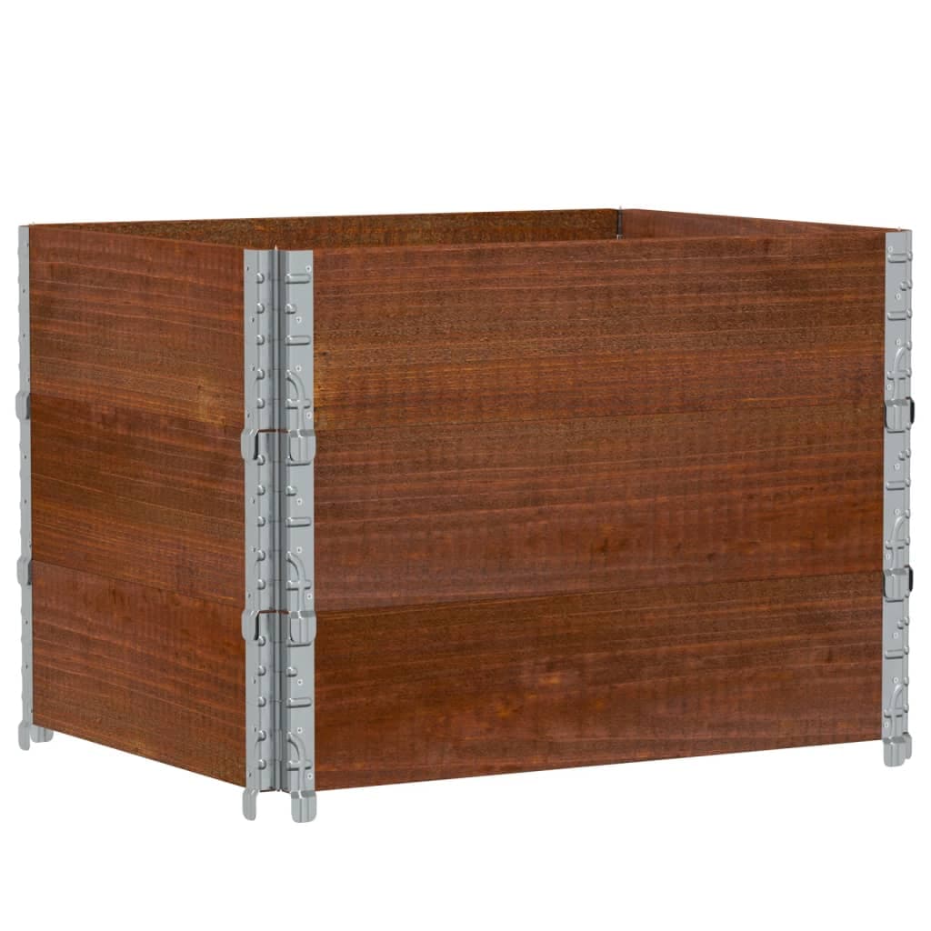 vidaXL Vaso/floreira para jardim 80x60 cm pinho maciço castanho