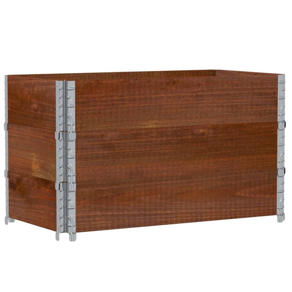vidaXL Vaso/floreira para jardim 100x50 cm pinho maciço castanho