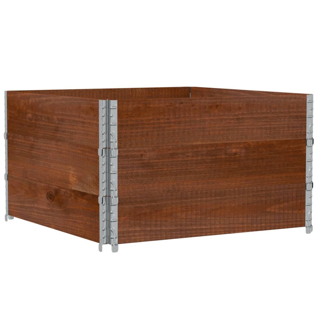 vidaXL Vaso/floreira para jardim 100x100 cm pinho maciço castanho