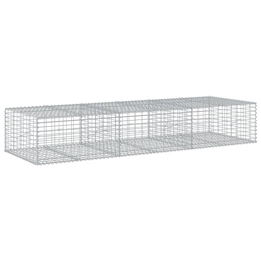 vidaXL Cesto gabião com cobertura 300x100x50 cm ferro galvanizado