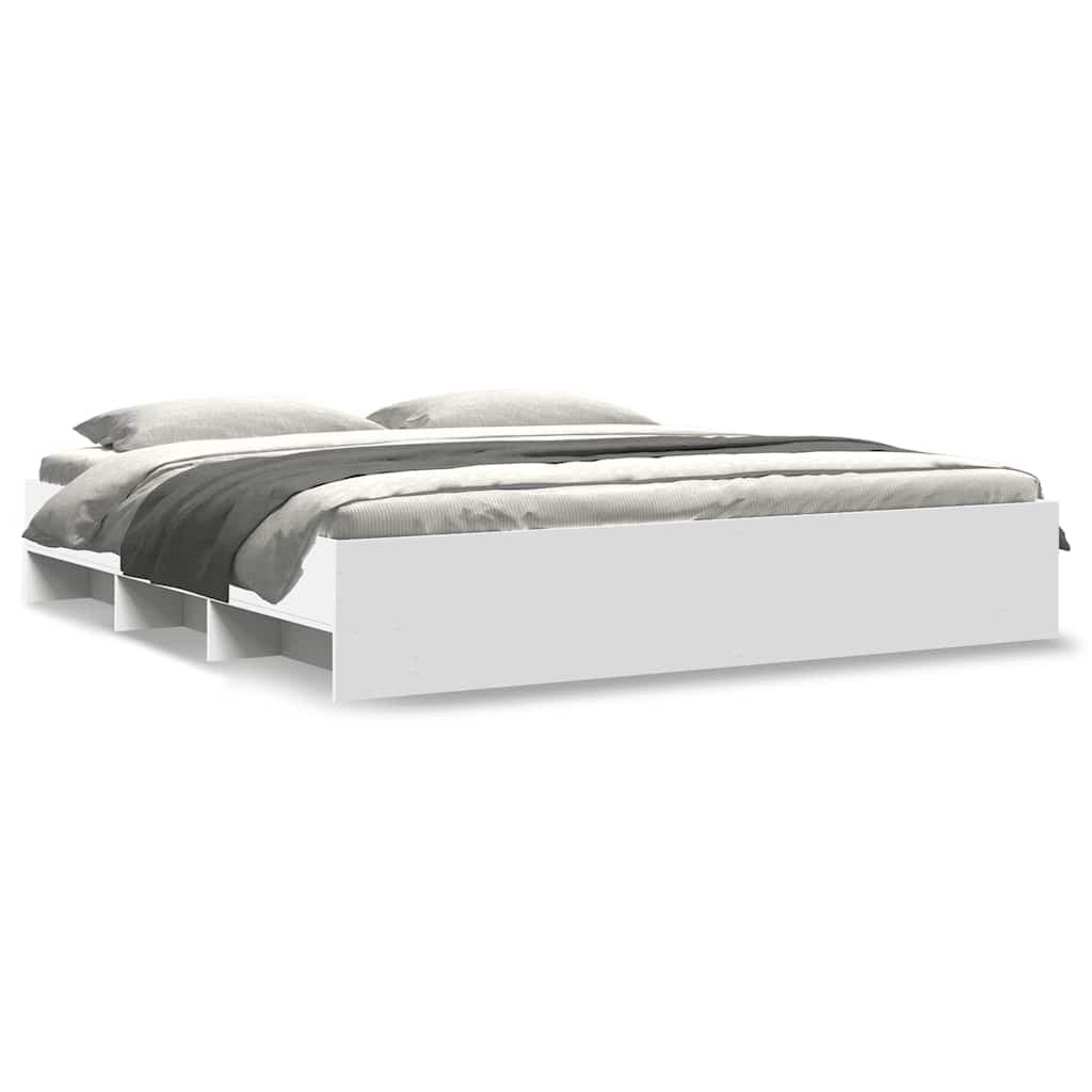 vidaXL Estrutura de cama 200x200 cm derivados de madeira branco