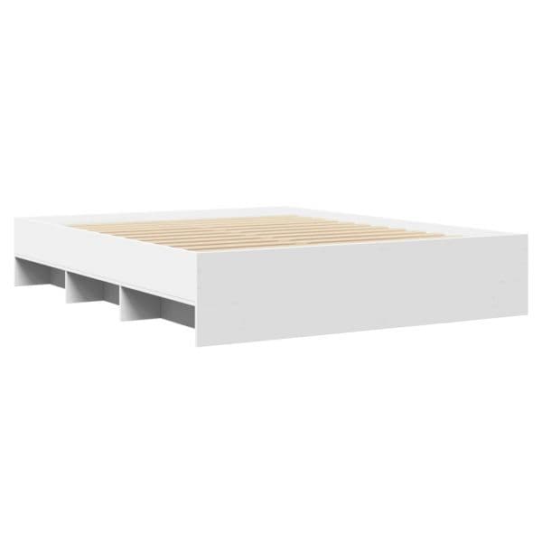 vidaXL Estrutura de Cama 160x200 cm Derivados de Madeira Branco - 1914515975