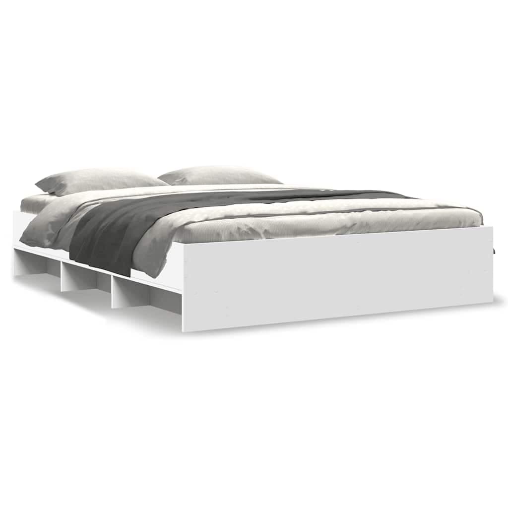 vidaXL Estrutura de cama 150x200 cm derivados de madeira branco