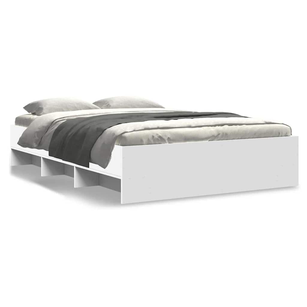 vidaXL Estrutura de cama 120x190 cm derivados de madeira branco