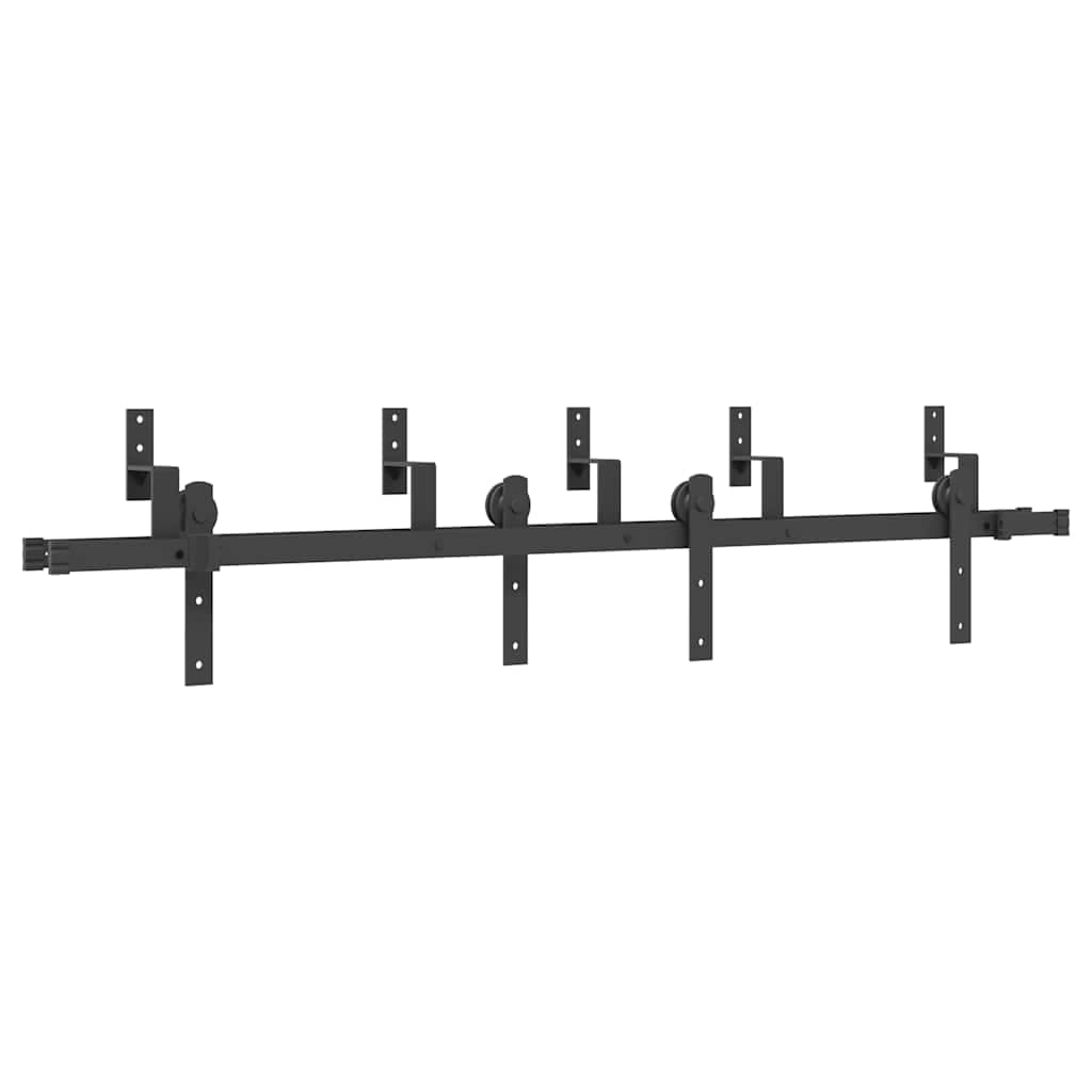 Kit de Ferragens para Porta Deslizante 183 cm Aço Preto - 1679810883