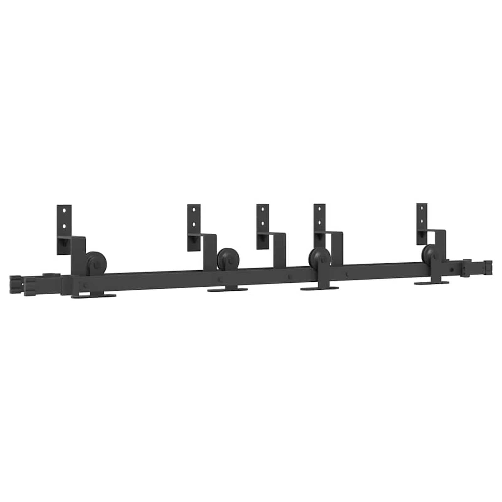 Kit de Ferragens para Porta Deslizante 152,5 cm Aço Preto - 2373731446