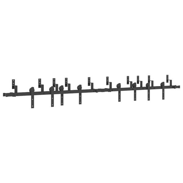 Kit de Ferragens para Porta Deslizante 305 cm Aço Preto - 3695912937