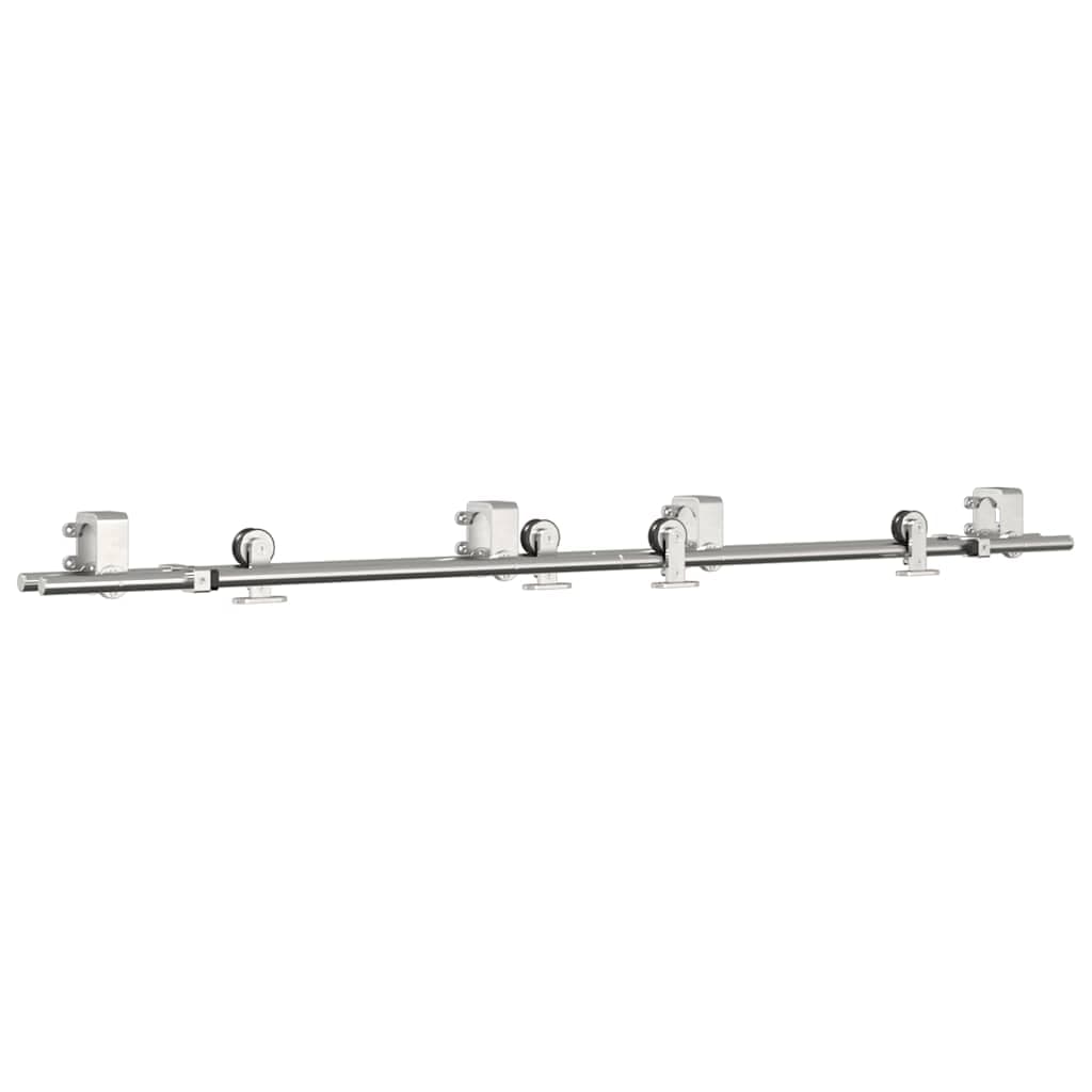 vidaXL Kit ferragens p/ porta deslizante 183cm aço inoxidável prateado