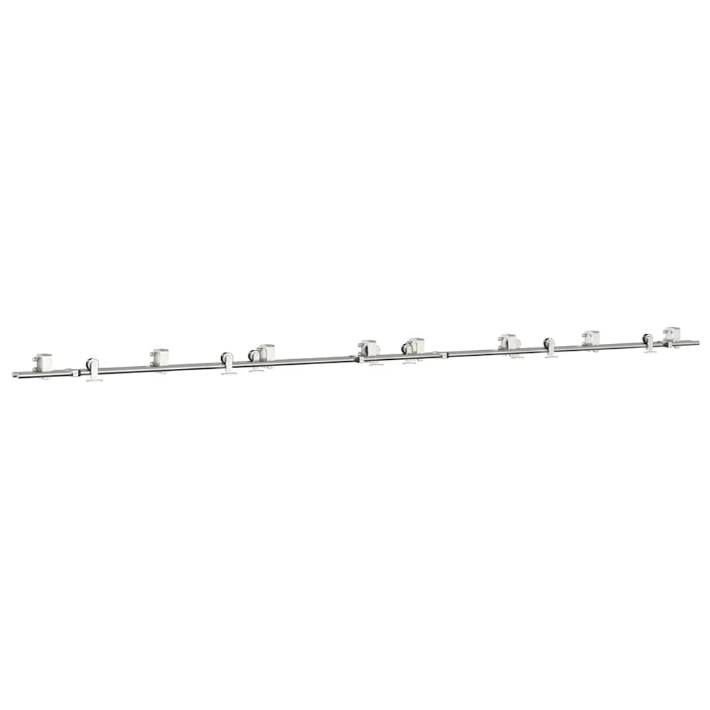 vidaXL Kit ferragens p/ porta deslizante 400cm aço inoxidável prateado