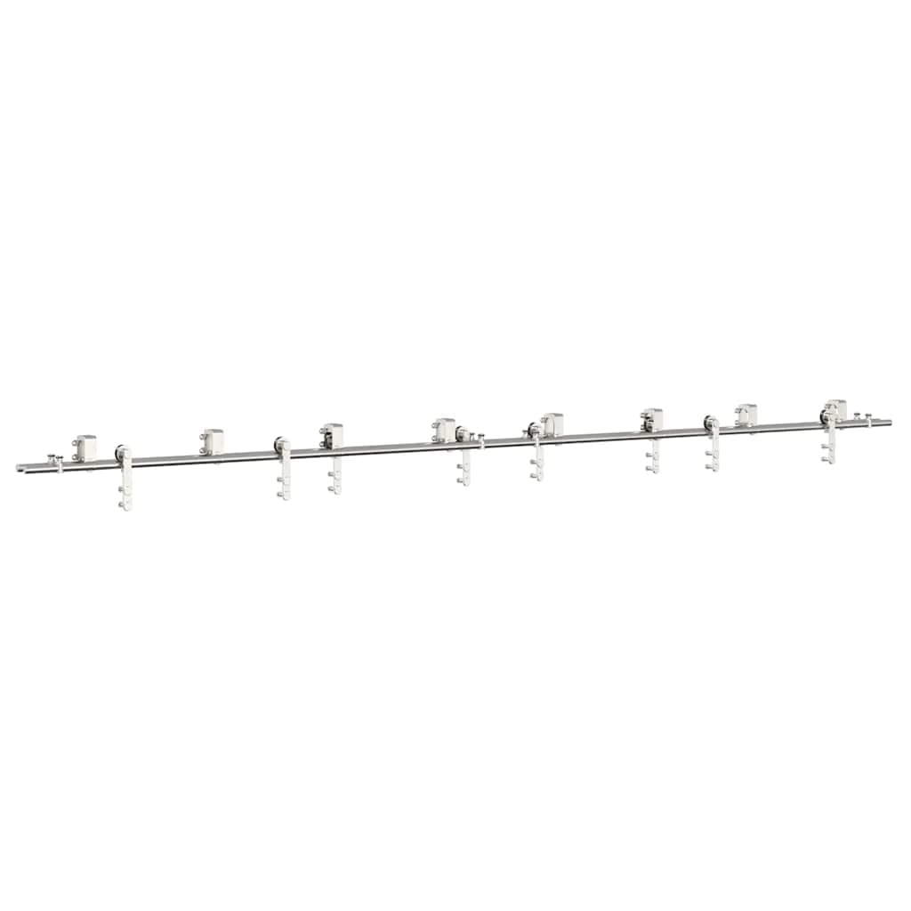 vidaXL Kit ferragens p/ porta deslizante 400cm aço inoxidável prateado