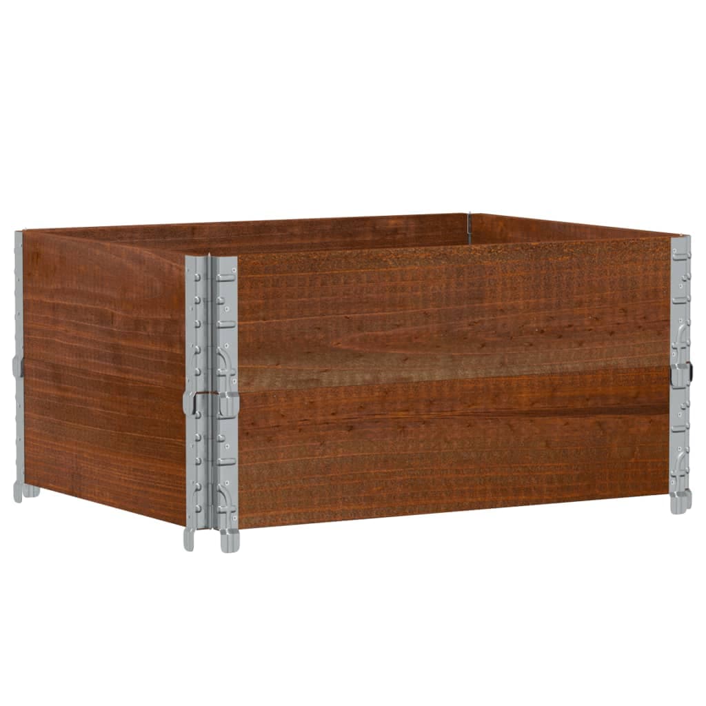vidaXL Vaso/floreira para jardim 80x60 cm pinho maciço castanho