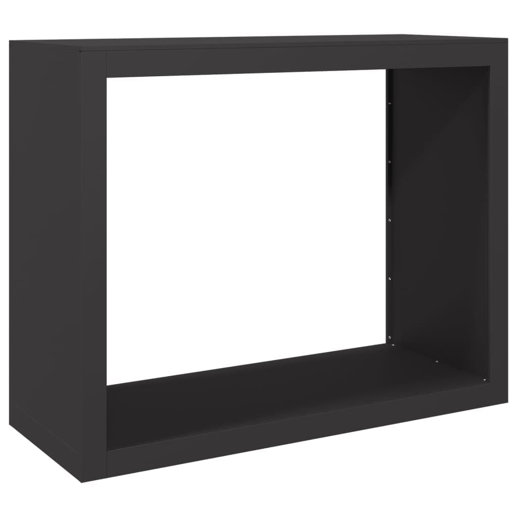 vidaXL Suporte para lenha 100x40x80 cm aço preto