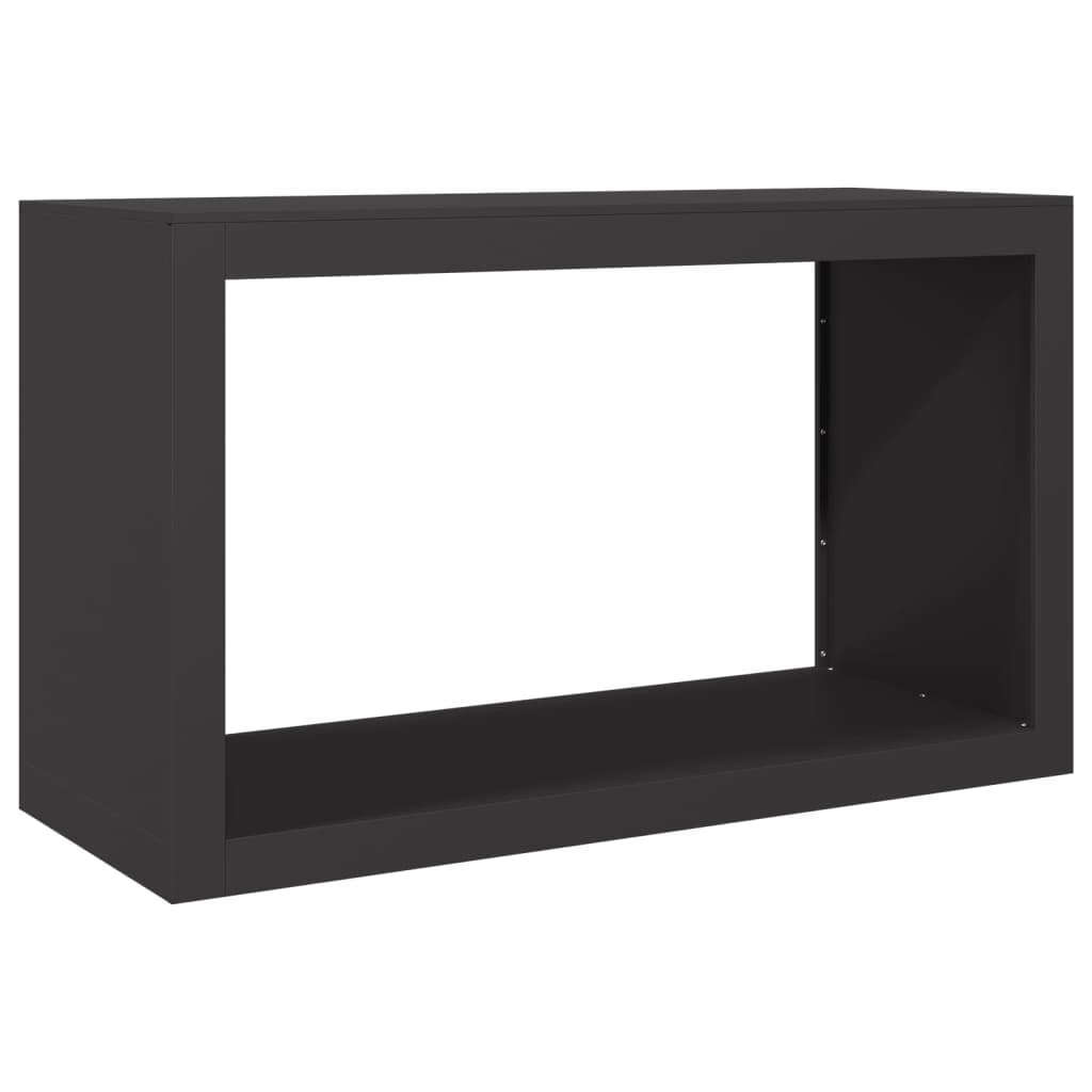 vidaXL Suporte para lenha 100x40x60 cm aço preto