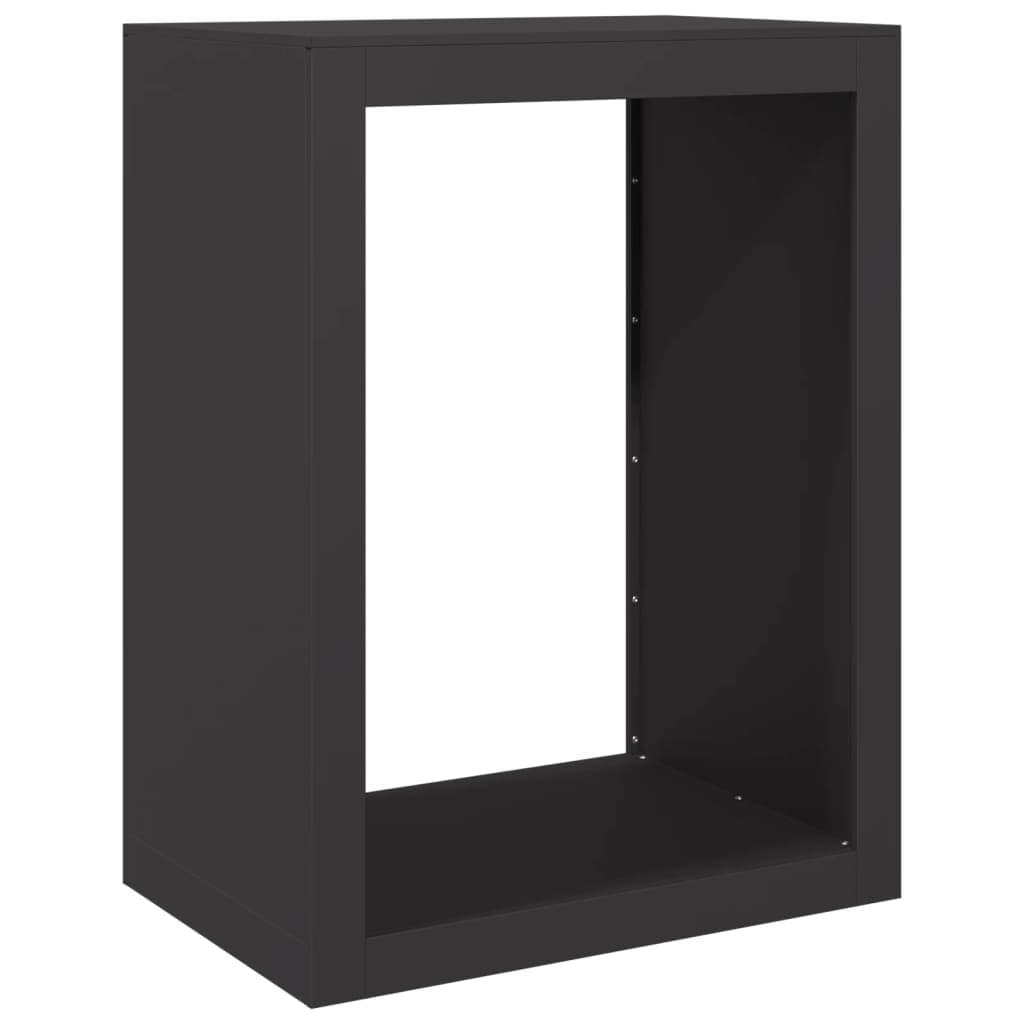 vidaXL Suporte para lenha 60x40x80 cm aço preto