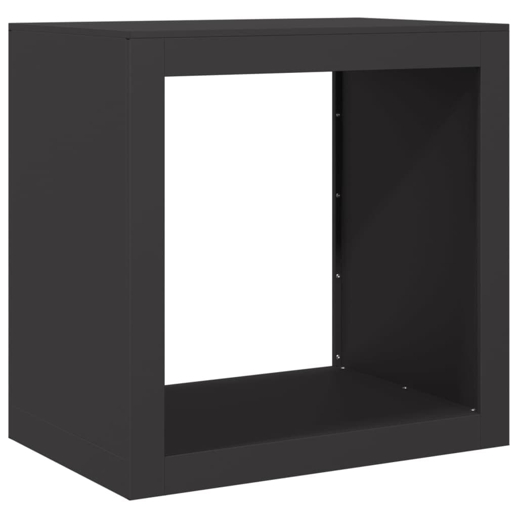 vidaXL Suporte para lenha 60x40x60 cm aço preto