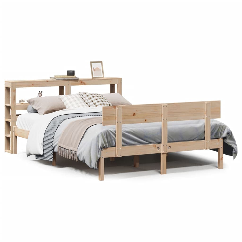 vidaXL Cama sem Colchão 120x200 cm Madeira de Pinho Maciça - 8721102970542