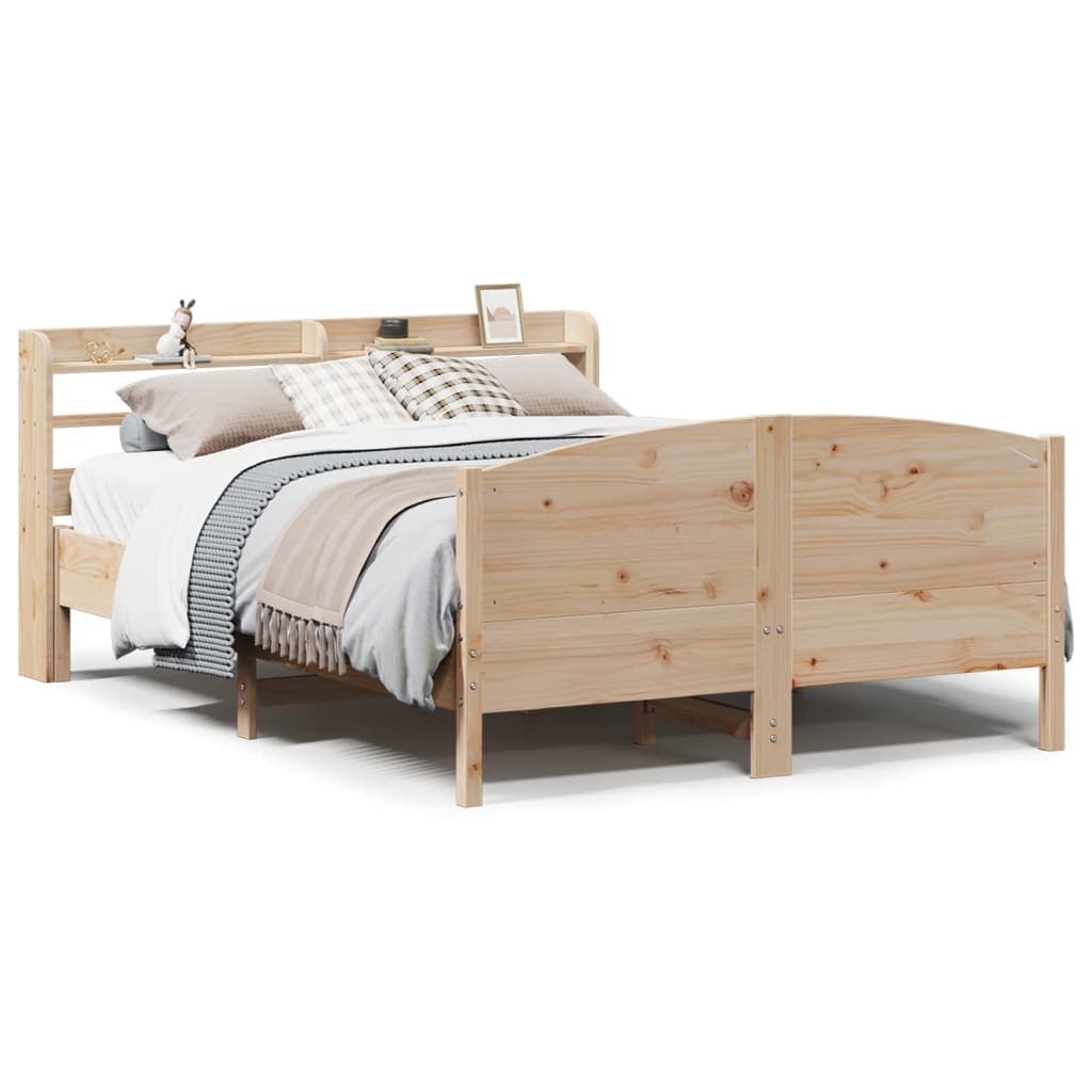 vidaXL Cama sem Colchão 150x200 cm Madeira de Pinho Maciça - 8721102982194