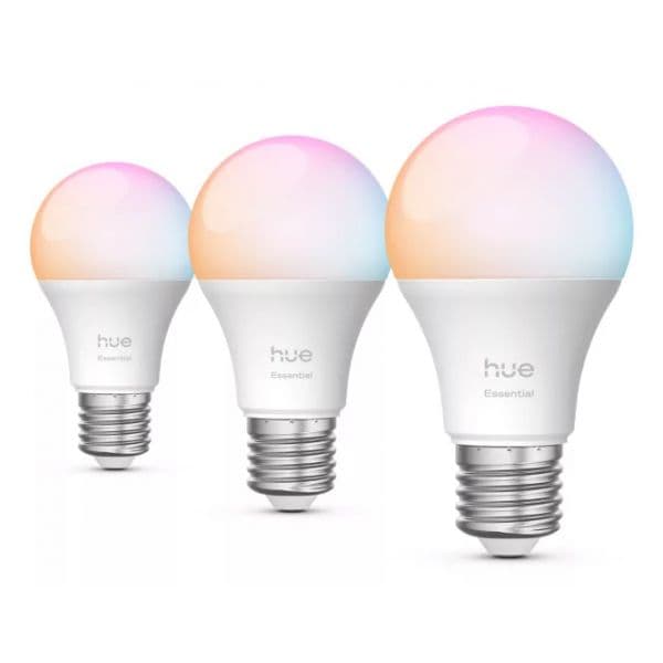 Philips Lâmpada Hue Essential WCA 806 8W A60 E27 Pack 3 Unidades Bluetooth/Zigbee