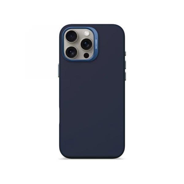 Decoded Capa Traseira de Silicone Antimicrobiana para iPhone 16 Pro Max, Navy Blue