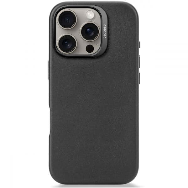 Decoded Capa Leather para iPhone 16 Pro Black