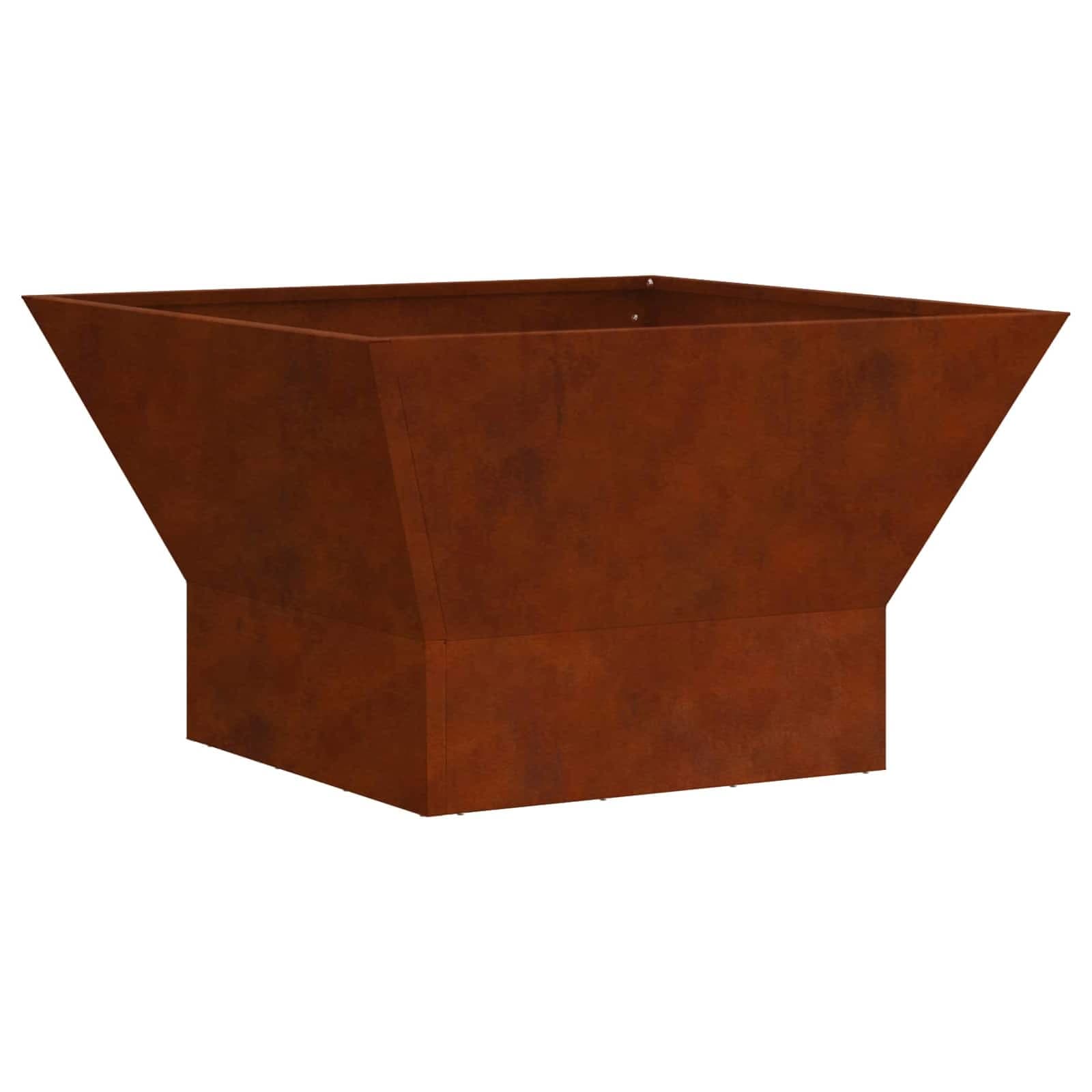 vidaXL Fire Pit Ferro Enferrujado Aço resistente às intempéries
