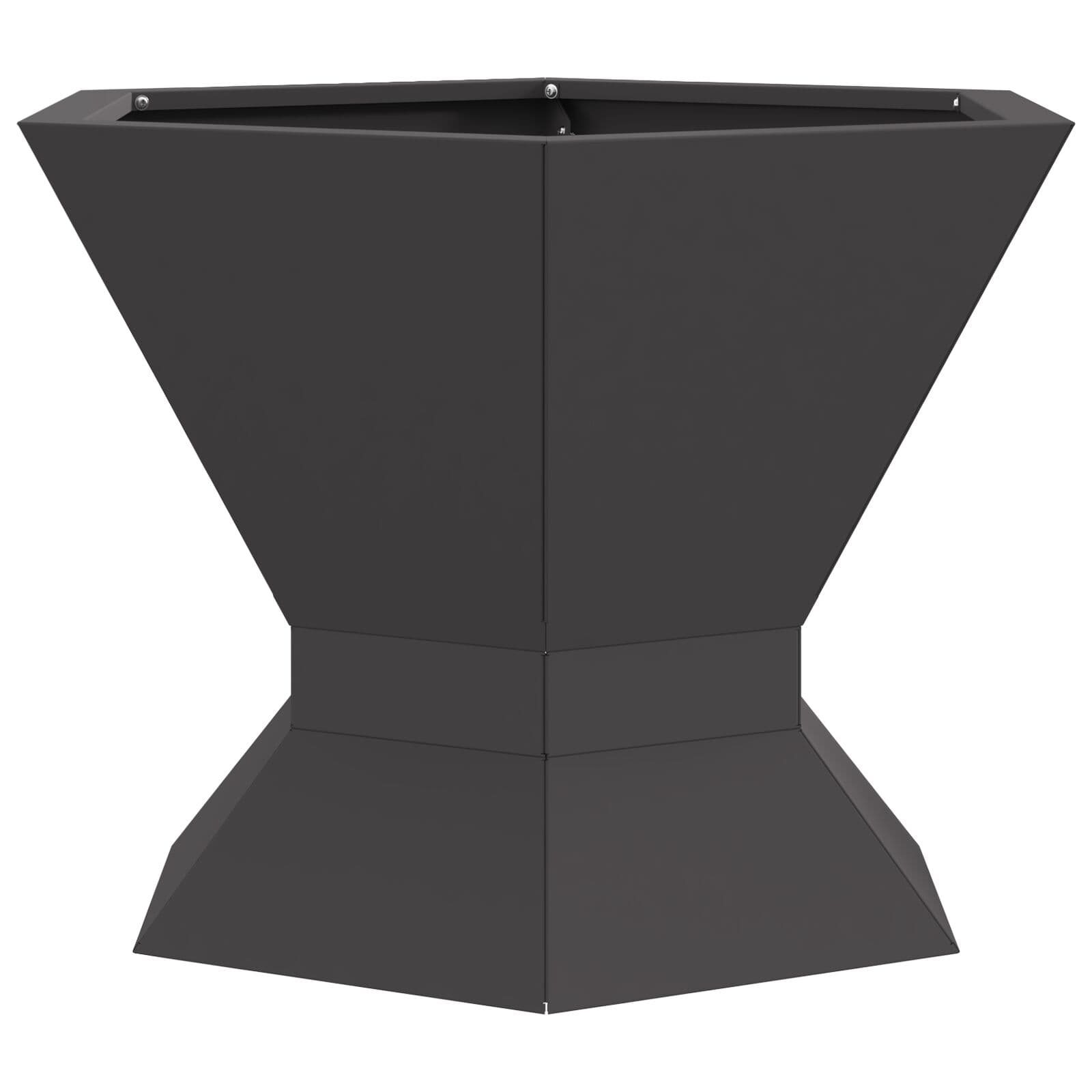 vidaXL Fire Pit Preto 50 x 50 x 40 cm Aço