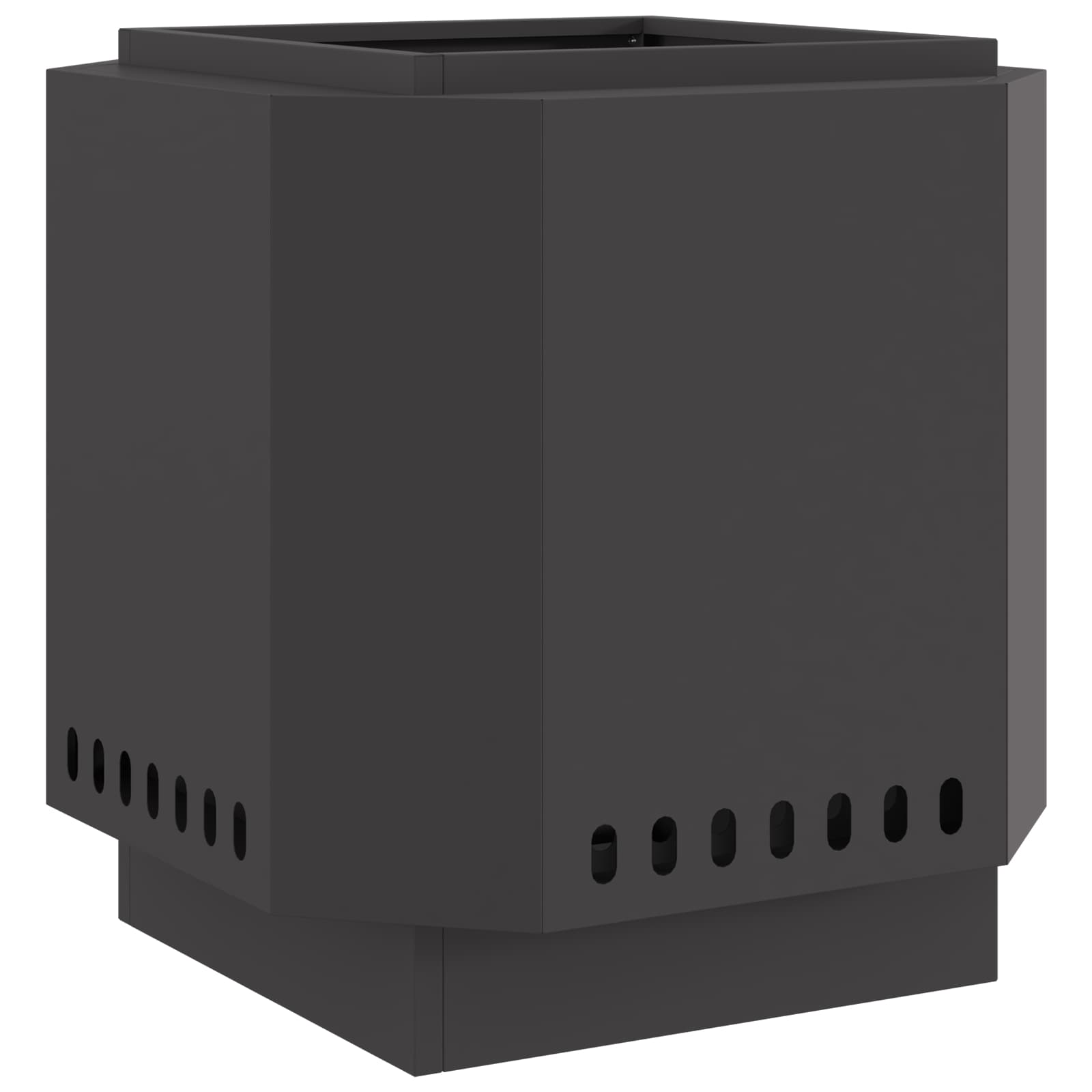 vidaXL Fogueira Sem Fumaça Preto 48 x 48 x 51 cm Aço