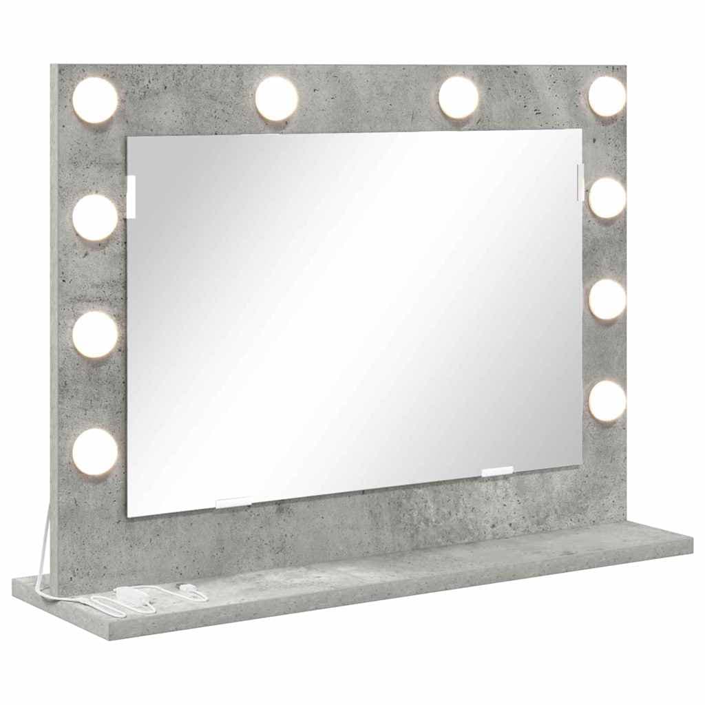 vidaXL Espelho de Vaidade Retangular Cinzento 60 x 45 x 18 cm