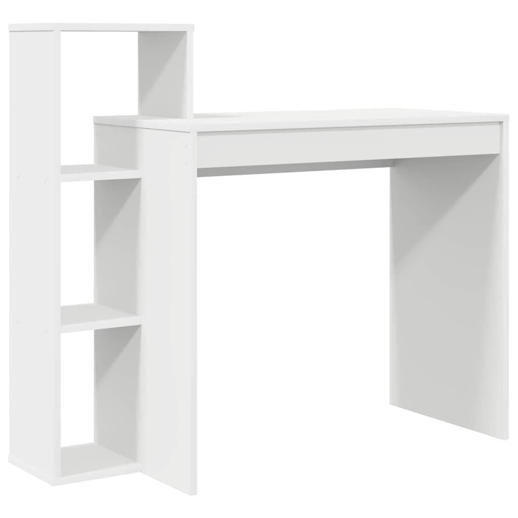 vidaXL Mesa com prateleira Branco 100 x 40 x 90 cm Madeira processada